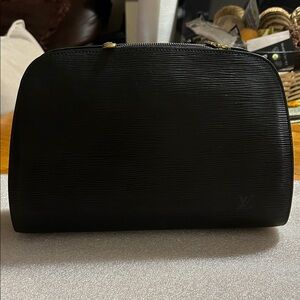 Louis Vuitton Black Epi Leather Cosmetic Pouch